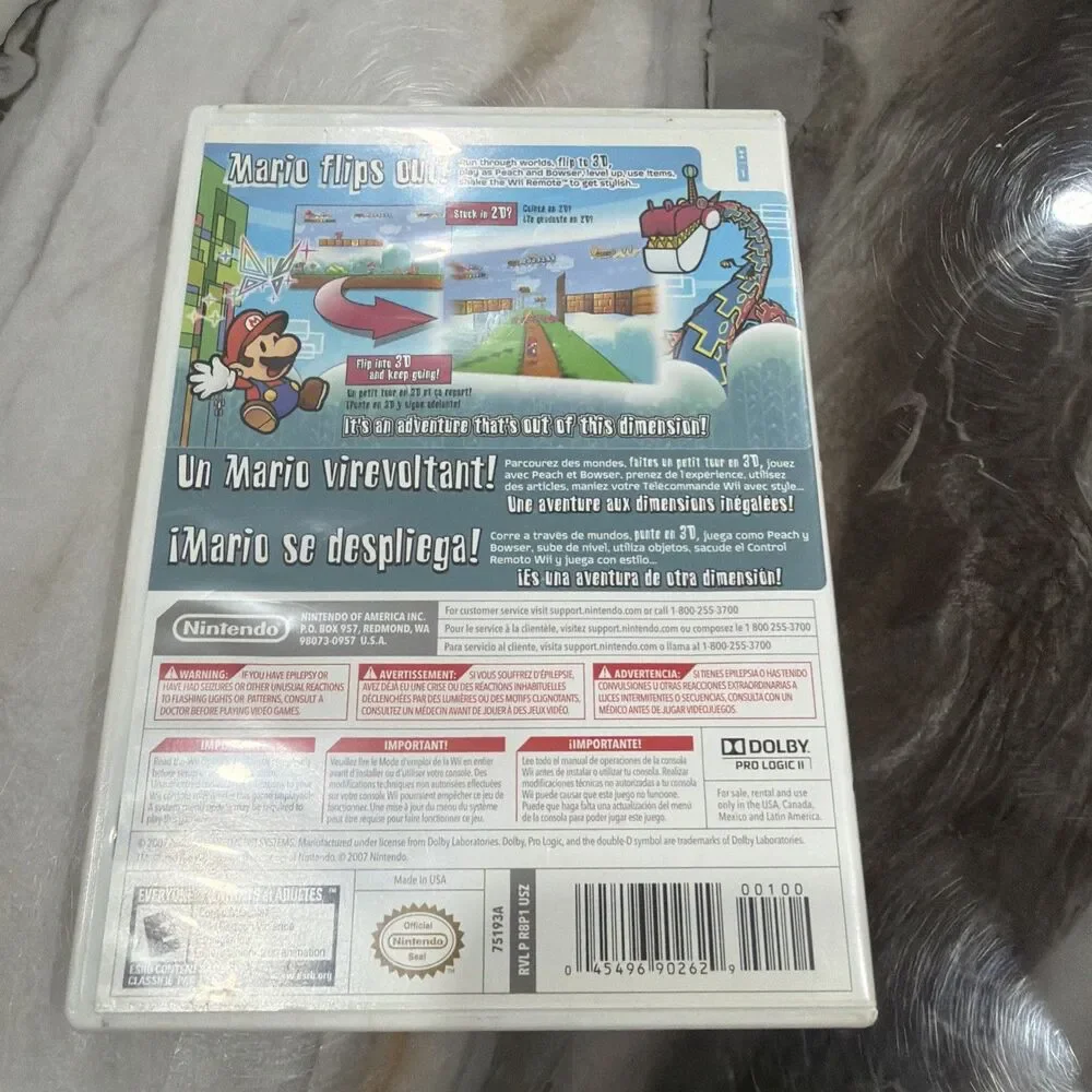 Super Paper Mario (Nintendo Selects Wii) - Authentic, Tested & Working - CIB